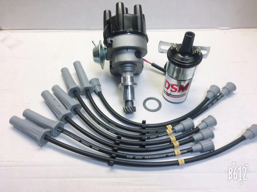 Holden 6 Electronic Distributor 138 149 161 173 179 186 202 Red Blue Black Coil Leads Package