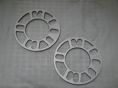3mm WHEEL SPACERS UNIVERSAL 3mm THICK MULTI FIT 4-stud or 5-stud x 2 F2