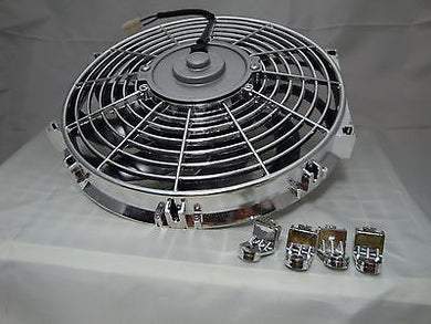 12 INCH LOW PROFILE CHROME HIGH PERFORMANCE THERMO FAN