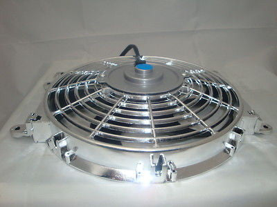 CHROME Thermo  Silver Motor Electric Fan 10