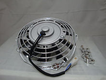 7 INCH 12V CHROME SILVER MOTOR LOW PROFILE HIGH PERFORMANCE THERMO FAN 12VOLT