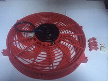 14 INCH 12v RED LOW PROFILE HIGH PERFORMANCE THERMO FAN 12volt