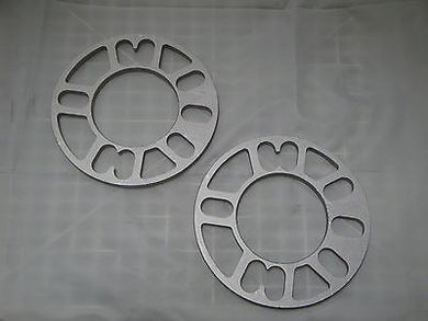 3mm WHEEL SPACERS UNIVERSAL 3mm THICK MULTI FIT 4-stud or 5-stud x 2          F2