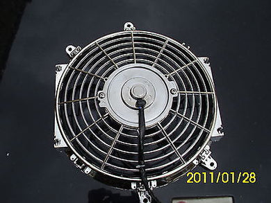 10 INCH LOW PROFILE CHROME HIGH PERFORMANCE THERMO FAN