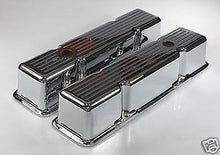 Chevy Chevrolet GM SBC Alloy Valve Covers Flammed